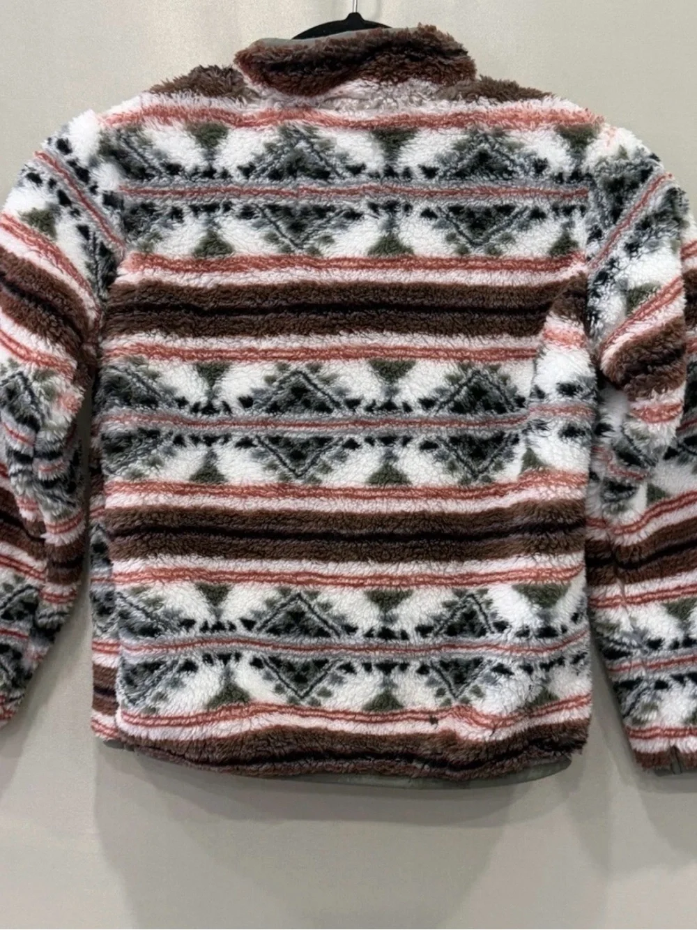 NEW Hurley Boy's Sherpa Plush Printed Quarter-Zip Jacket Size S(6/7) NWT